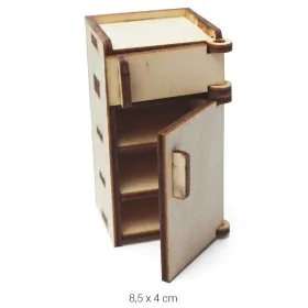 MN46 Minyatür Buzdolabı Ahşap Boyanabilir Obje